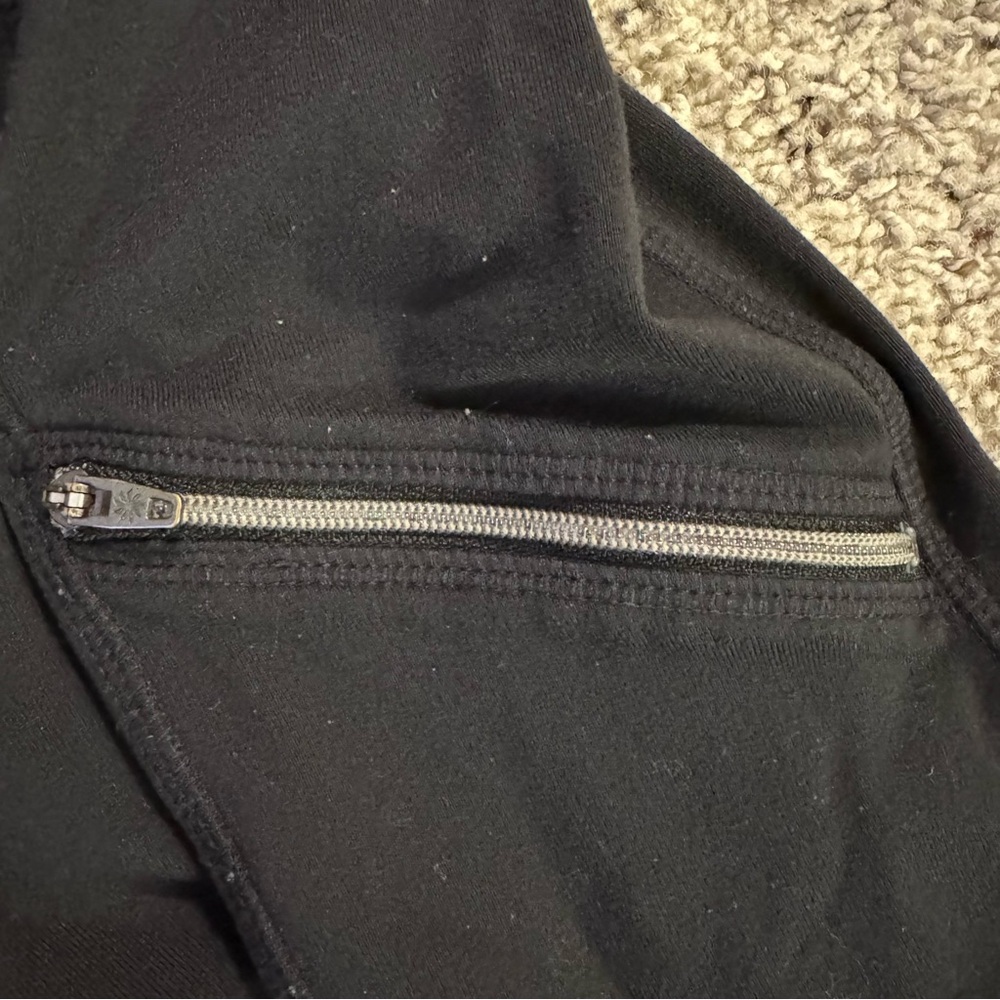 Athleta Zipper Pockets Black Leggings Size Small - Picture 5 of 7